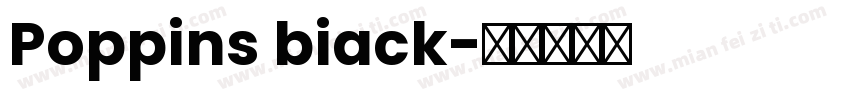 Poppins biack字体转换